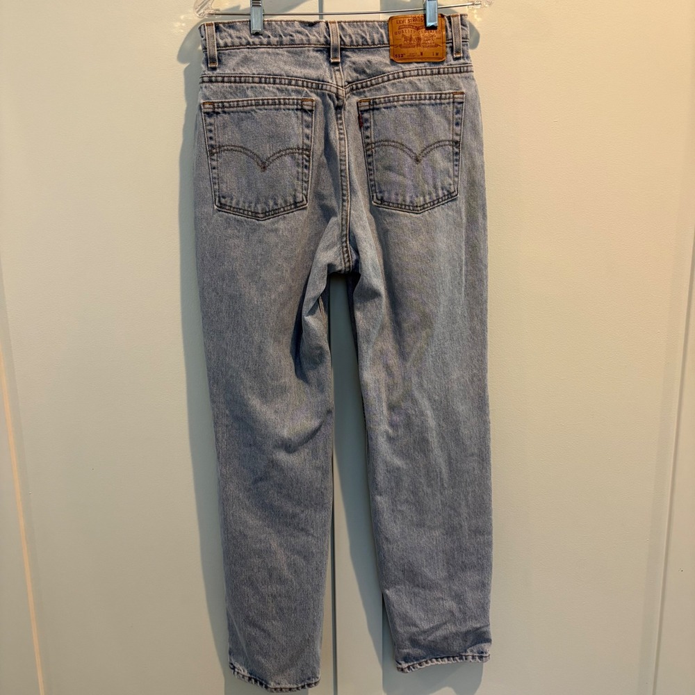 Vintage 1998 Levi's 512 Jeans Women's 12 29x31 USA Made Light Wash Slim Straight - Picture 9 of 16